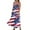 Light Blue, variant on Women's Sleeveless American Flag Maxi Dress, Patriotic Stars & Stripes Summer Casual Sundress with Pockets for 4th of July,Black L