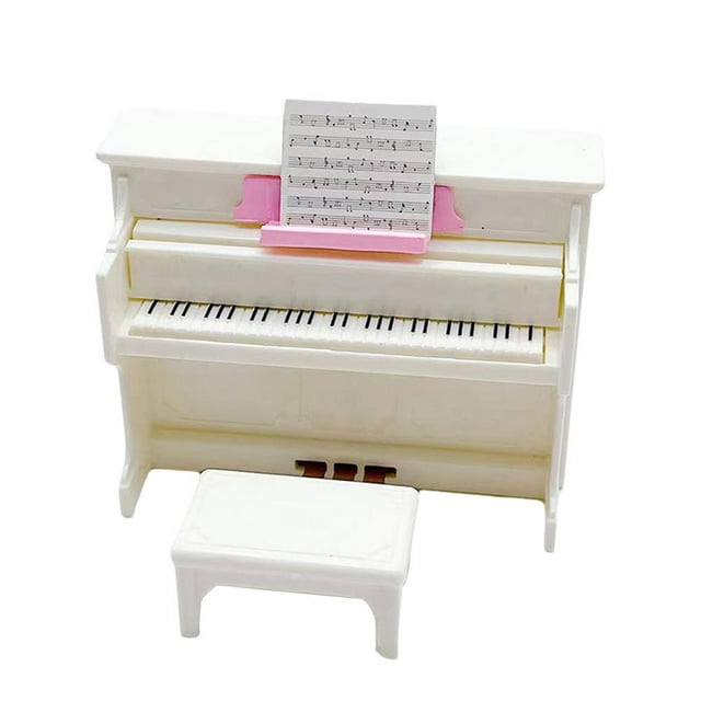 Miniature Piano with Stool Decoration Electronic Simulated Child W8P9 G8Q3