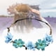 thumbnail image 5 of Diadema floral Yuyangstore Tiara de flores ajustable para Disfraz Cosplay Festival azul, 5 of 8