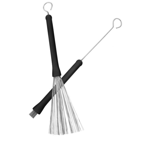 2 Pcs Sticks Steel Wire Drum Brush Set