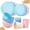 Pink, Green, Blue, Beige, variant on 16Pcs Plastic Wheat Straw Dinnerware Set, Reusable Plastic Dishes Set for 4, Kitchen Plates And Bowls Set (Deep Four Colors) Include Dinner Plates, Dessert Plates, Cereal Bowls, Cups