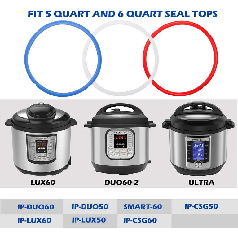 Silicone Sealing Ring 6qt for Instant Pot Sealing ring for 6 5qt Insta Pot,  Sweet and Savory, Food-grade Silicone Fits IP-DUO60, IP-LUX60, IP-DUO50