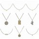 thumbnail image 2 of Collar con colgante de disco Yuxing dorado y plateado, 2 of 5