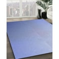 thumbnail image 3 of Ahgly Company Jeans Ronds Lavables en Machine Intérieur Transitionnel Tapis Bleu, 7 Pieds Rond, 3 of 7