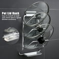 thumbnail image 4 of Wall Mounted 3 Tier Pot Lid Rack, Sturdy Aluminum, U Shape Grooves, Organize Kitchen Space, Easy Installation, Modern and Simple Style, 4 of 8