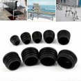 thumbnail image 3 of Black Plastic End Caps for Round Metal Tubes, 10-Pack Furniture Table Feet, 3 of 5