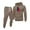 Khaki, variant on yuCgh Men's Printed Hoodie and Sweatpants Casual Sports Suit, Two-Piece Set with Graphic Design for Men's Athletic Wear, Comfortable for Running and Outdoor Activities,Beige L