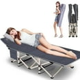 thumbnail image 5 of MOPHOTO Folding Camping Cot for Adults, Portable Folding Bed with Carry Bags for Outdoor Travel Camp Beach Vacation, 5 of 6