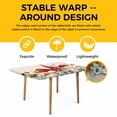 thumbnail image 4 of Red Mushroom Gnomes Table Cloths for 6 Foot Rectangle Tables, Eucalyptus Leaves Watercolor Rustic Patio Waterproof Elastic Fitted Tablecloths, Washable Rectangular Table Cover for Camping, 4 of 8