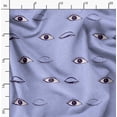 thumbnail image 2 of Soimoi Blue Fabric - By the Yard - 56 Inch Wide - Eyes Face Textile - Abstract and Artistic Patterns for Stylish Creations Printed Fabric, 2 of 6
