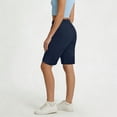thumbnail image 4 of Ynynloco Women's Casual Cargo Shorts with Pockets Elastic High Waist Drawstring Shorts for Women Hiking Short, 4 of 5