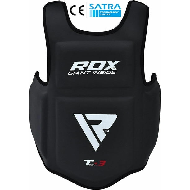 RDX Boxing Chest Guard MMA Martial Arts Maya Hide Rib Shield Armour