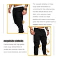 thumbnail image 3 of Pantalones cargo para hombre, pantalones de chándal a la moda para hombre, pantalones chinos informales de trabajo con cordón y 6 bolsillos, 3 of 6