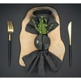 thumbnail image 2 of BIDK Home Solid Leather Napkin Rings - 7.5" - Black - Set of 4, 2 of 4