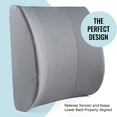 thumbnail image 5 of DMI Lumbar Support Pillow for Chair – Contoured Foam Cushion with Removable Washable Cover for Lower Back Pain Relief, Posture Support, 14x13x5, Premium, Gray, 5 of 7