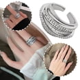 thumbnail image 4 of Multi Layer Wrap Thumb Finger Rings Adjustable Open. ( B, 4 of 8