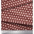 thumbnail image 3 of Soimoi Red Cotton Voile Fabric Artistic Flower & Dots Print Fabric by the Yard 56 Inch Wide, 3 of 3