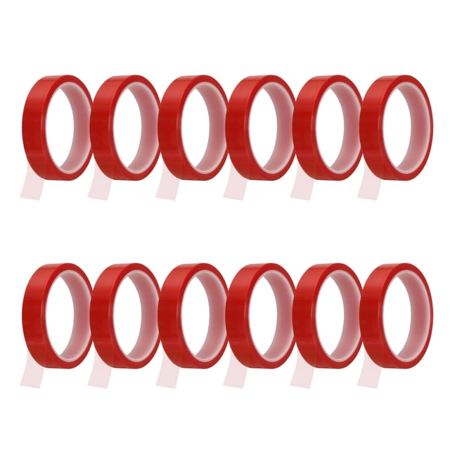 12 Rouleaux de Ruban Thermique, 20mm x 33(108 Pieds) Sans Résidu Ruban Résistant à Haute Température pour Sublimation Électronique Impression 3D Soudure, Rouge