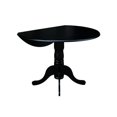 thumbnail image 1 of Pemberly Row 42" Round Dual Drop Leaf Dining Table in Black, 1 of 9