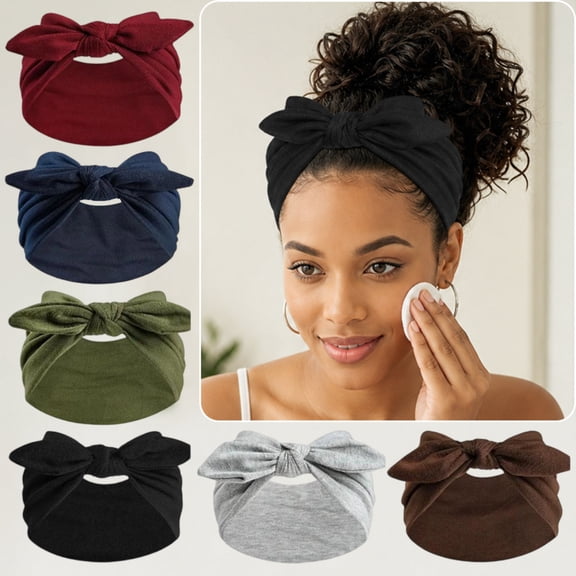 Bow Headbands for Women Fashion Wide Head Bands Non Slip Elastic Hairbands Headwrap for Workout Yoga Gym Hair Accessories