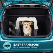 SportPet Designs Airline Approved Plastic Dog Kennel with Wheels, Medium