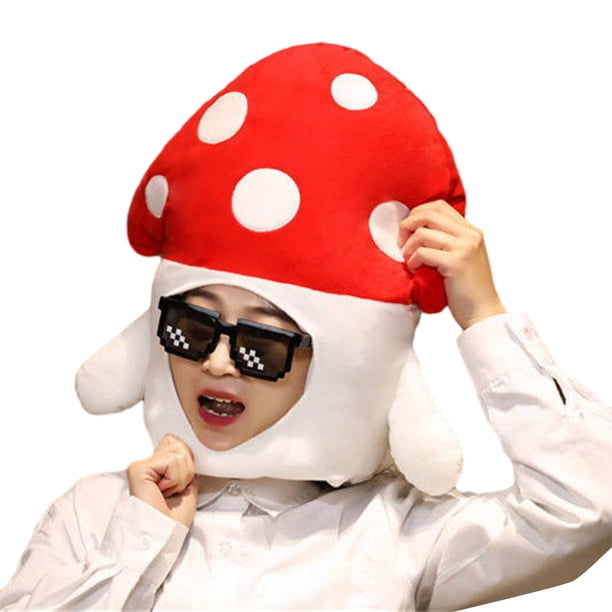 Capucha fotográfica con forma de fruta colorida y brillante, suave felpa, para la cabeza, con apertura para la cara, accesorio para fiesta de disfraces de celebridades de Internet