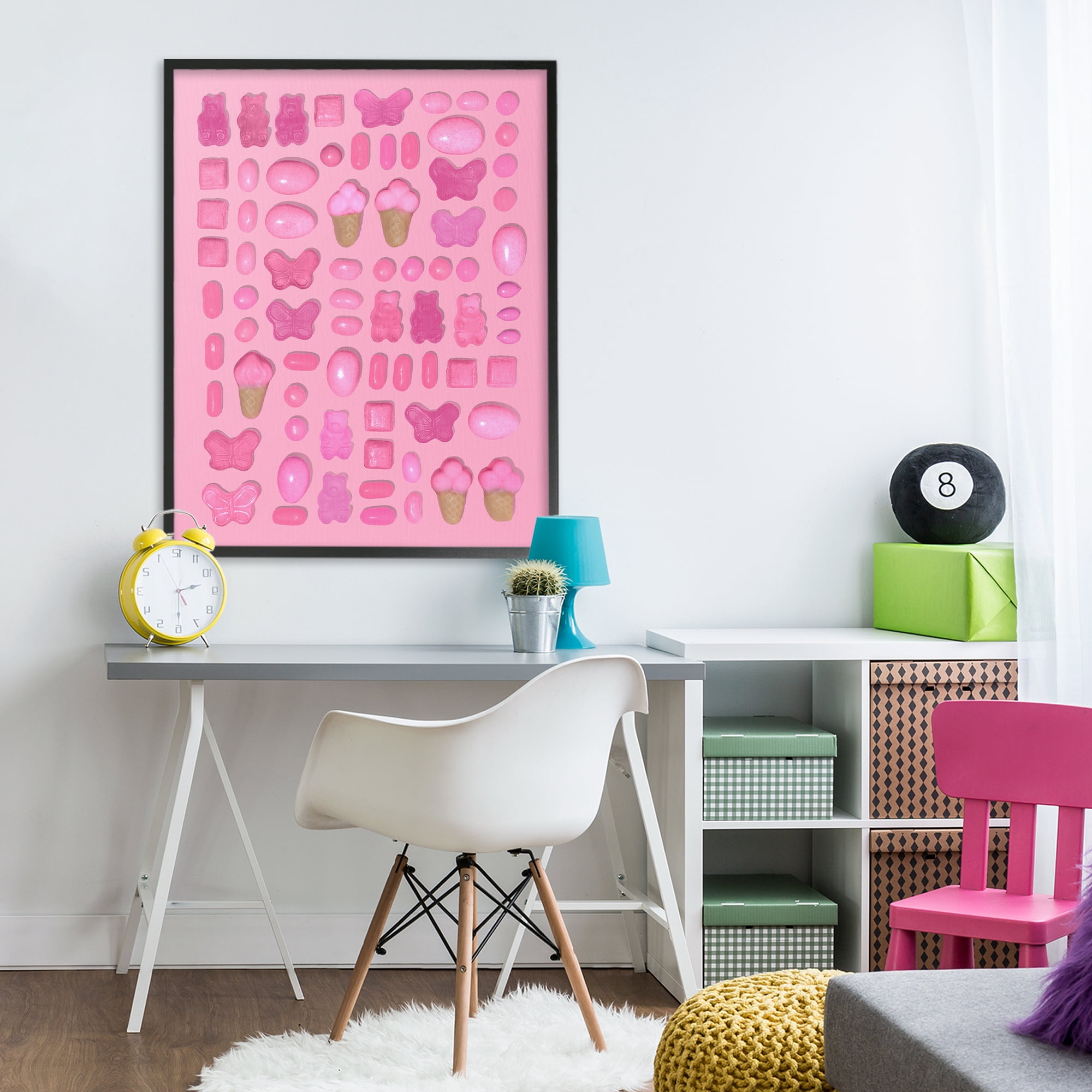 Stupell Industries Pink Toned Candies Black Framed Giclee Art, design by LISH Creative