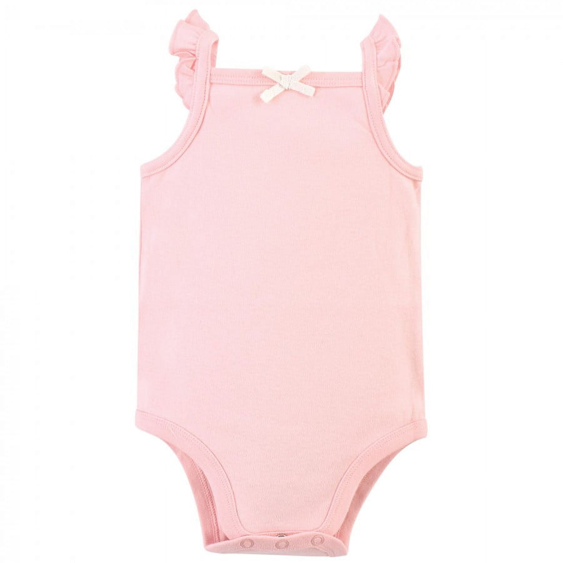 Touched by Nature Baby Girl Organic Cotton Bodysuits 5pk, Bright Butterflies, 12-18 Months