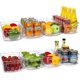 thumbnail image 1 of Juego de 1 contenedor organizador para refrigerador, organizadores apilables para congelador, cocina, encimeras, gabinetes, estante de almacenamiento de despensa de plástico transparente", 1 of 5