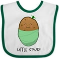 thumbnail image 3 of Inktastic Little Spud Green Boys or Girls Baby Bib, 3 of 4