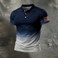thumbnail image 3 of 250 Anniversary Polo Shirts for Men Usa Flag Print Lapel Collar V Neck Short Sleeve Tshirts United States Patriotic Star Regular Fit Soft Tops, 3XL, #01 Dark Blue, 3 of 3
