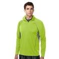 thumbnail image 1 of Tri-Mountain Performance Trident K613 1/4 Zip Pullover Shirt, 3X-Large, Lime/Steel Gray, 1 of 2