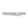 thumbnail image 4 of 14k White Gold Round Cut Diamond Eternity Wedding Band Anniversary Ring Size 5.5 - 1.50 Ct., 4 of 6