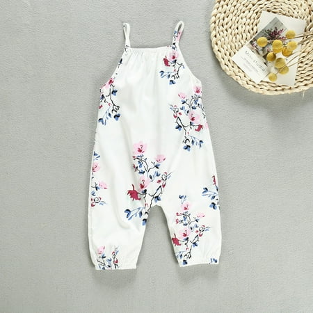 

THE WILD Toddler Kid Babys Girl Flower Print One Pieces Romper Jumpsuit Clothes