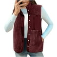 thumbnail image 3 of Puffer Vest for womens,women Winter Sherpa Vest Arm Fleece Fuzzy Jackets Stand Collar Sleeveless Cropped Quilted Jackets Trendy Sleeveless Zip Up Coats Fluffy Outerwear with Pockets, 3 of 6