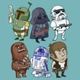 thumbnail image 2 of Womens Star Wars Doodle Character Grid Racerback Tank, 2 of 4