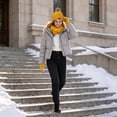 thumbnail image 7 of KOITHOT 5 Pcs Women Winter Beanie Hat Gloves Scarf Set, Warm Thick Soft Knitted Touch Screen Ginger, 7 of 7
