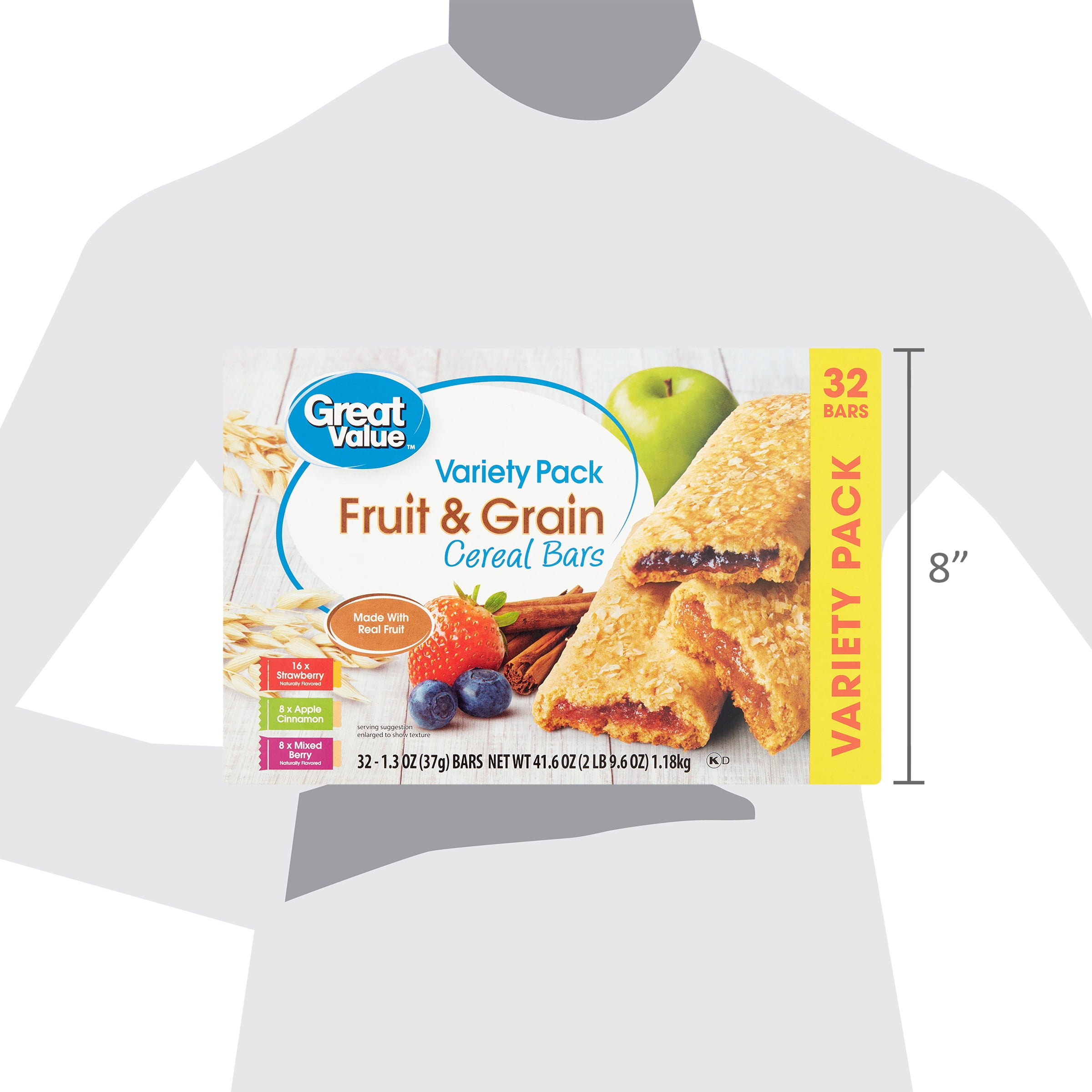 Great Value Fruit Grain Bars Variety Pack 41 6 Oz 32 Count Walmart Com Great Value Fruit Grain Bars Variety Pack 41 6 Oz 32 Count Walmart Com