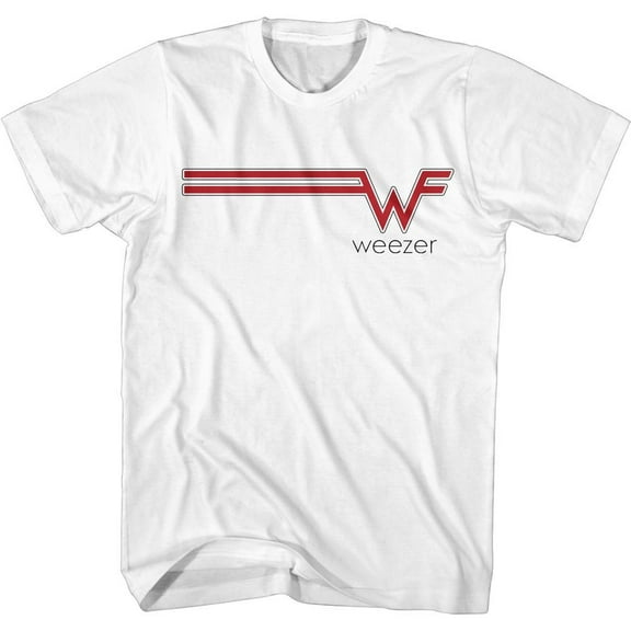 Weezer W Streak White Adult T-Shirt