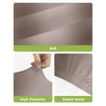 thumbnail image 4 of Brown Ombre Bar Stool Covers Set of 4, Modern Abstract Art Farmhouse Gradient Stretch Washable Bar Chair Covers with Backs, Removable Pub Counter Height Chair Cover for Kitchen Dining Room Cafe, 4 of 7