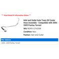 thumbnail image 2 of Inlet and Outlet Auto Trans Oil Cooler Hose Assembly - Compatible with 2006 - 2009 Pontiac Torrent 2007 2008, 2 of 2