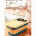 thumbnail image 2 of Inteprter Caja de almacenamiento de arroz plegable de ABS con tapa para perros y gatos, con sellado plegable y tapa para granos y arroz. Almacenamiento y organización del hogar tipo+2, 2 of 6
