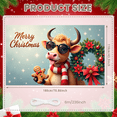thumbnail image 2 of Rustic Plaid Welcome Banner Deer Design Checkered Pattern Woodland Backdrop for Outdoor Decor Rustic Event Holiday Gathering Festival, 2 of 5