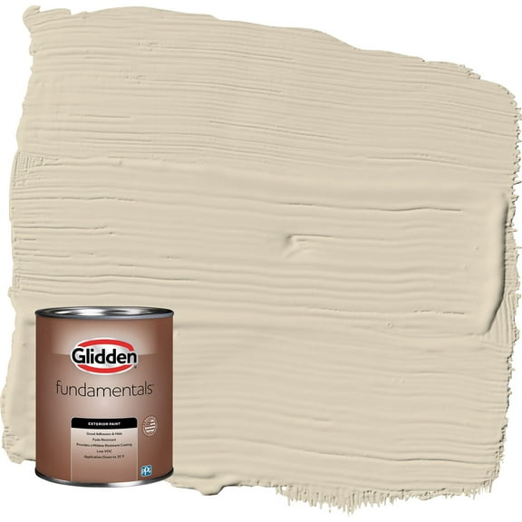 Glidden Fundamentals Toasted Almond / Beige Satin Exterior Paint, 1 Quart