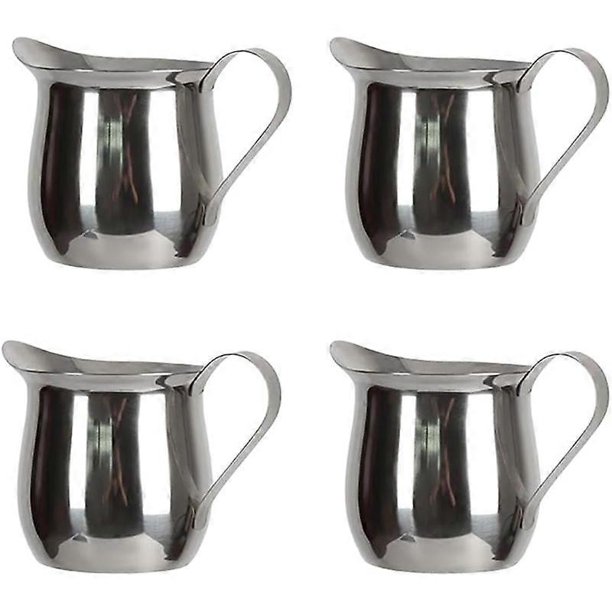 Pack of 4 Butter Melting Pots Milk Frothing Jugs Easy to Clean Milk Frothing Cup Frothing Art Jugs Coffee Pouring Jug