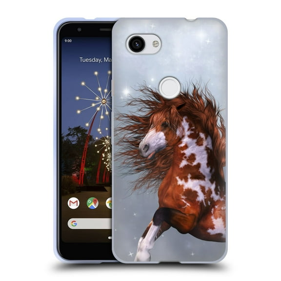 Head Case Designs Officially Licensed Simone Gatterwe Horses Native Soft Gel Case Compatible with Google Pixel 3a