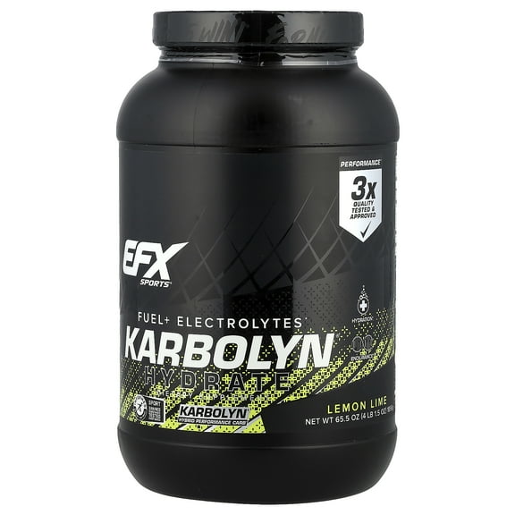 EFX Sports Karbolyn® Hydrate, Lemon Lime, 4 lb 1.5 oz (1,856 g)