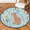 Multicolour 3, variant on CURLYOOT Round Rug 3ft Ladybugs Area Rug, Washable Circle Mat Non Slip Floor Carpet Mat, Cartoon Stripes Soft Indoor Rugs for Entryway Living Room Dining Room Bedroom