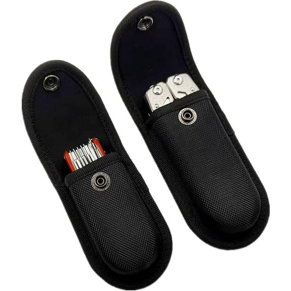 DASAW-Multitool Belt Sheath for Leatherman, Gerber - Nylon Knife Pouch for Folding Knife - Snap Closure Knife Holder with Horizontally or Vertically Carry Belt Loop