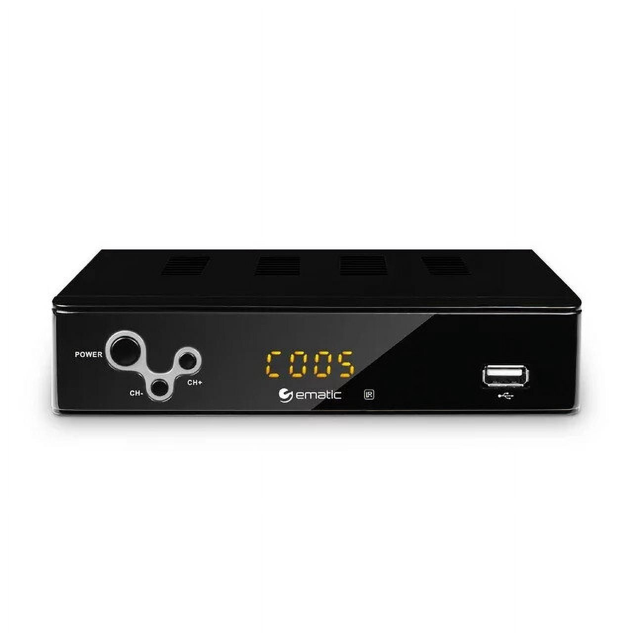 Ematic AT103B Digital Converter Box with LED Display and Recording Capabilities (Black)- New